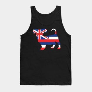 Chiweenie Dog Lover Hawaii Flag Tank Top